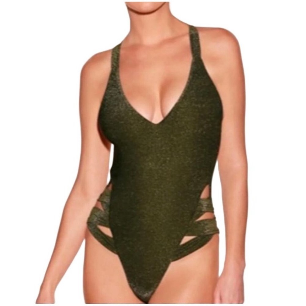 Soluna shimmer olive swimsuit one piece sexy